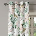 thumbnail image 3 of Ambesonne Nature Grommet Curtain, Wild Butterfly Bird Leafy, 50"x72", Ivory Forest Green, 3 of 5