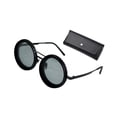 thumbnail image 2 of Gafas polarizadas redondeadas,Gafas de ajustables con lentes polarizadas redondeadas,Gafas de de playa con tinte ajustable,Gafas de ligeras decorativas para hombre y Negro de 52 mm, 2 of 8