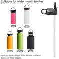 thumbnail image 2 of Tapa con pajita naranja para botellas Hydro Flask (12-64 oz) con 2 pajitas, 2 of 5
