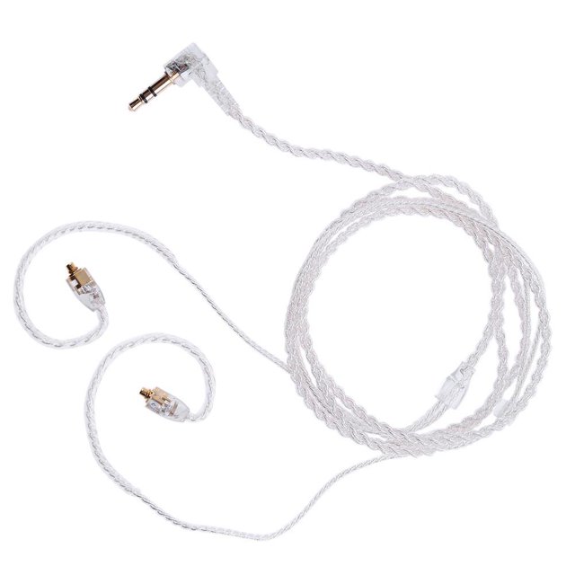 Kuymtek Cable doblado MMCX L para auriculares de 4 núcleos para Shure SE535 SE846 UE900 DZ7 DZ9 DZX Kuymtek Componentes de la computadora
