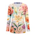 thumbnail image 5 of IMENGL Womens Long Sleeve Tops Basic Fashion Spring Summer d V Neck Loose Casual Long Sleeve Shirt for Women,M-XXXL, 5 of 7