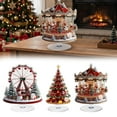 thumbnail image 2 of kjfeif 3Pcs Christmas Ferris Wheel Tree Decor Christmas Centerpiece Ornaments 2D Flat Acrylic With 360° Rotating Base Village Houses Accessories for Home Desktop Xmas Tabletop Decoration, 2 of 9