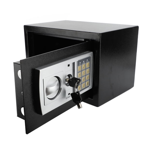 Caja Fuerte, Caja De Seguridad De Acero Antirrobo Negra De Fácil Acceso Multiusos Para Viajes
