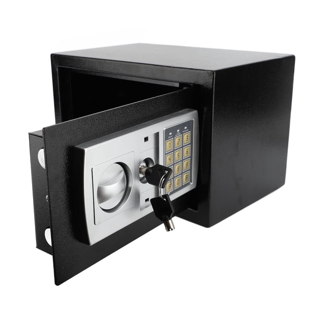Caja Fuerte, Caja De Seguridad De Acero Antirrobo Negra De Fácil Acceso Multiusos Para Viajes