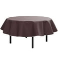 thumbnail image 4 of Exquisite 3 Pack 70-inch x 70-inch Brown Solid Print Vinyl Tablecloth, 4 of 9