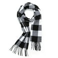 thumbnail image 2 of LELINTA Men Women Plaid Scarves Winter Plaid Scarf Tassel Edge Soft Warm Scarf, 2 of 5