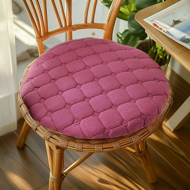 Oefntac Coussin de Siège Rond Coussin en Peluche Coussin de Chaise Tatami Coussin Anti-Pet Coussin de Sol Tabouret Rond Table à Manger Chaise de Salle à Manger Coussin Rond Coussin de Siège Hiver