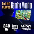 thumbnail image 5 of Westinghouse 32 Inch Curved Gaming Monitor, 240Hz, 1ms, FHD 1080P, 1500R, 3000:1 Contrast Ratio, 118% sRGB, AMD FreeSync, Eyecare, for PC Games with Built-in Speakers, DisplayPort, HDMI-Black, 5 of 9