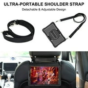 Case for Samsung Galaxy Tab S6 Lite 10.4 SM-P610/P615, Kids Heavy Duty Rugged Shockproof Adjustable Kickst Protective Tablet Cover with Hand/Shoulder Strap, Black