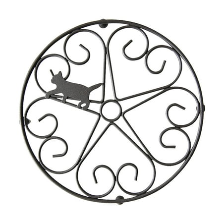 

Cat Design Heat Resistant Pot Pads Iron Wrought Pot Insulation Placemat Anti-scald Tray for Home Office Restaurant (Black)