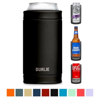 RTIC 12 oz Stainless Steel Insulated Can Cooler, Black, Double