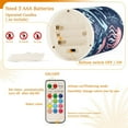 thumbnail image 5 of Yayeee Flameless Candles with Remote Flickering Battery Operated Multi Color Changing, Light Blue Anchor, 5 of 7