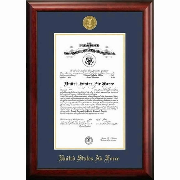 Campus Images AFCG0018x10 8 x 10 in. Patriot Frames Air Force Certificate Mahogany Frame with Gold Medallion