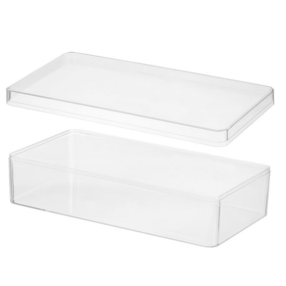 Uxcell Acrylic Box with Lid, Clear Acrylic Display Boxes Plastic Square Cube Containers Storage Organizer 9.06"x4.72"x2.36"