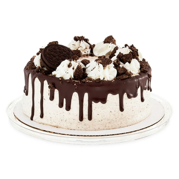 Freshness Guaranteed 7" Round Cookies 'N Creme Cake, 36 oz, Regular, Tray, Refrigerate