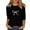 A-Black, variant on Women's Casual 3/4 Sleeve Loose Fit T-Shirt, Comfortable Soft Cotton Blend Top for Everyday Wear