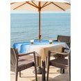 thumbnail image 3 of Outdoor Tablecloth with Umbrella Hole for Patio/Picnic/Party/Camping, Blue Beach Coastal Waterproof Table Cloth Square Cover Washable, Summer Nautical Seaside Ocean Ombre (54"x 54"), 3 of 8