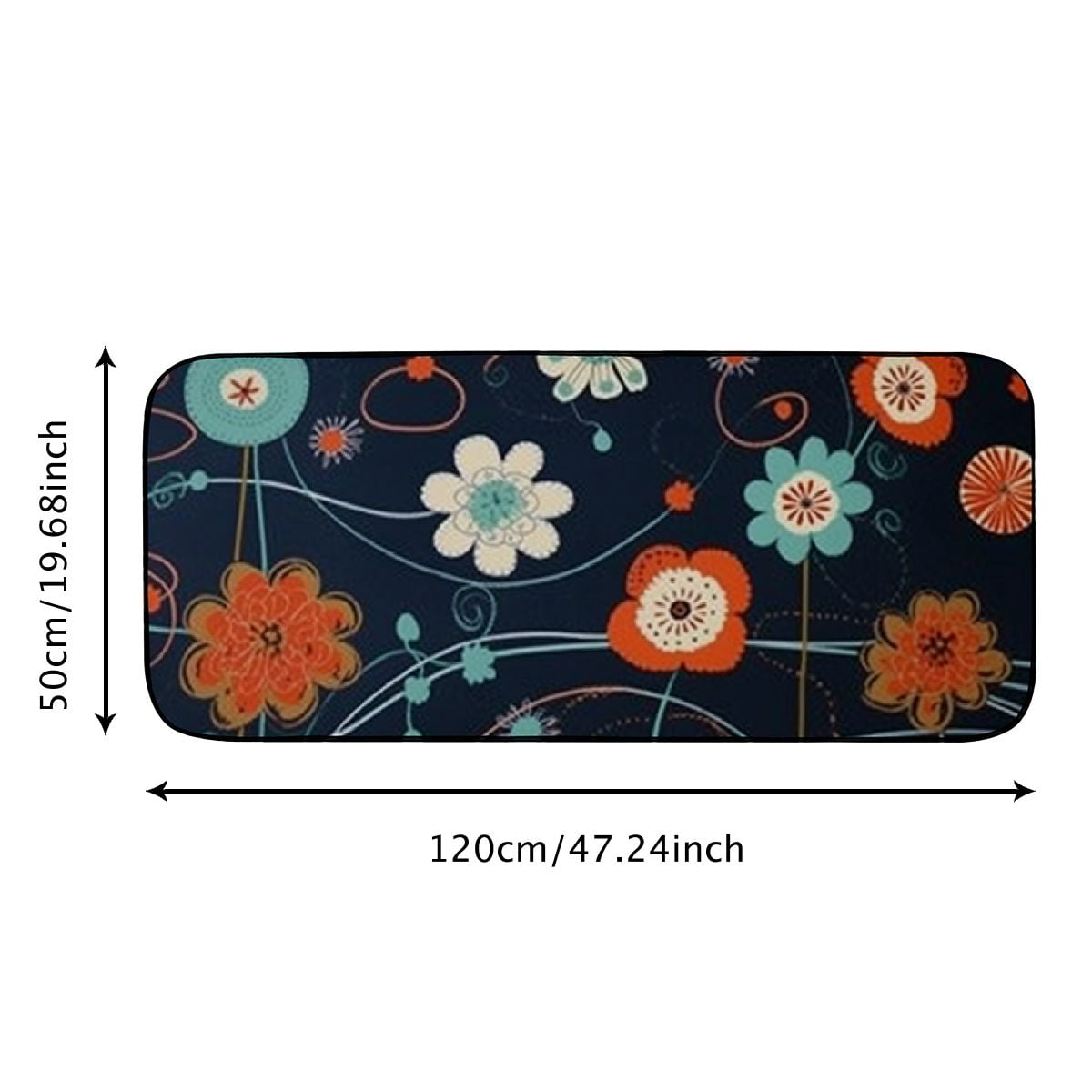 Qinduosi Decorative Door Mat, Door Mat with Non-Slip Rubber Backing, Cleaning, Traps Dirt, for Entry, Patio, Garage, Ali Benyon Abstract Suzy 19.68*47.24 in