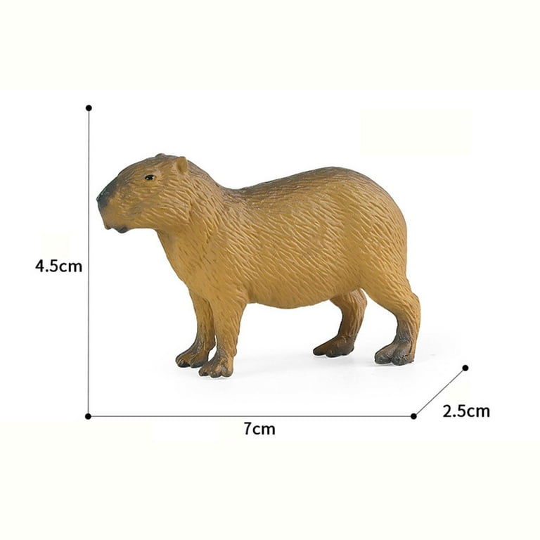 3X Realistic Capybara Figurines Toys Miniature Animals Statues, Science Educational Toys for Living Room Decoration Gifts, Size: 5.5cmx3cmx4.5cm