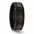 thumbnail image 4 of Stainless Steel 7mm Black IP-plated Hammered and Polished Band Size: 11; for Adults and Teens; for Women and Men, 4 of 6
