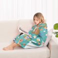 thumbnail image 4 of Chihuahua and Flower Florals Blanket Hoodies for Kids 6-13YR Oversize Wearable Blanket Hoodies for Boys Girls Teens, 4 of 7