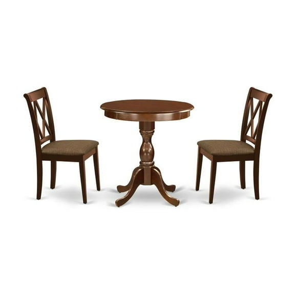 East West Furniture 3-Pc Dining Room Set - 2 Wooden Chairs - 1 Dining Room Table