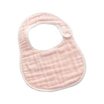Zwiiyzr Neutral Baby Bibs Newborn Toddler Trendy Cute Solid Color Cotton Gauze Frenulum Bib Saliva Towel for 0-3 Years Pink