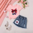 thumbnail image 2 of UAYOTSE Girls Short Sets Casual Cap Sleeve Tshirt And Drawstring Shorts With Pockets Summer Two Piece Outfits,Sizes 4-5 Years, 2 of 3