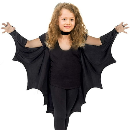 Skeleteen Bat Wings Costume Accessory - Black Wing Set Dress Up Accessories for Dragon, Vampire or Bat
