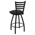 thumbnail image 2 of 410 Jackie 25" Swivel Counter Stool with Black Wrinkle Finish and Graph Coal Seat, 2 of 4