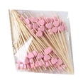 thumbnail image 2 of Palillos de frutas,Palillos de frutas desechables Palillos de madera para cócteles,Palillos de madera resistentes para aperitivos Brochetas Favor de fiesta,Artículos para fiestas Palillos de, 2 of 8