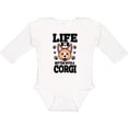 thumbnail image 3 of Inktastic Life is Better with a Corgi Boys or Girls Long Sleeve Baby Bodysuit, 3 of 5
