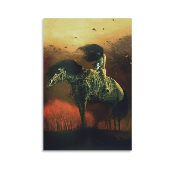 Zdzislaw Beksinski Aesthetic Wall Art Poster (7) Wall Art Poster Scroll Canvas Painting Picture Living Room Decor Home 08x12inch(20x30cm)