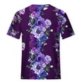 thumbnail image 5 of UPPADA Dementia Products,Summer Tops for Women 2024 Alzheimers Awareness Shirts Round Neck Dressy Casual Blouses Purple Ribbon Support Shirts Dementia Alzheimers Tshirts, 5 of 5
