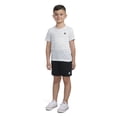 thumbnail image 3 of Boys 4-7 Hurley Sherbet Heathered V-Neck Tee & Shorts Set Color: White Size: 4, 3 of 5