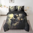 thumbnail image 2 of Feelyou 3D Jungle Bear Twin Bedding Sets 7pcs, Tree Leaf Botanical Bedding Comforter Set, 2 of 8