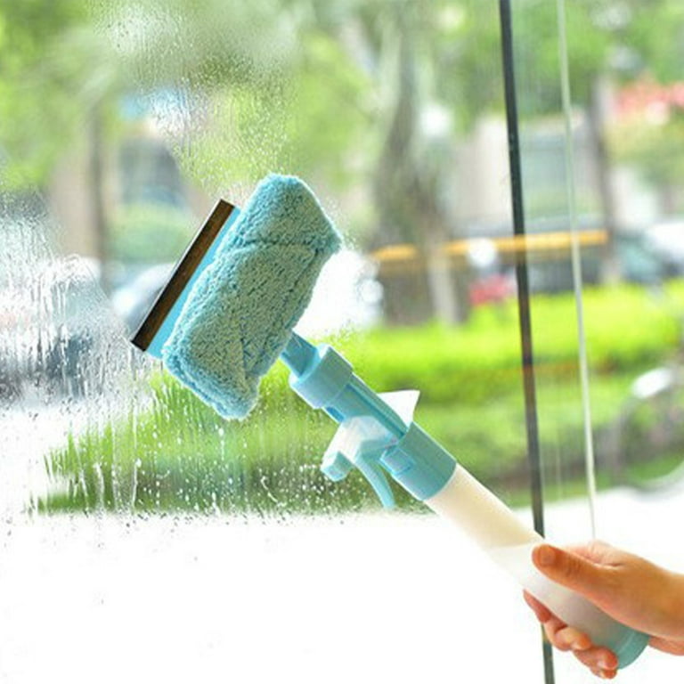 Glass Cleaning Tools 4 In 1 Window Cleaning Brush With Spray