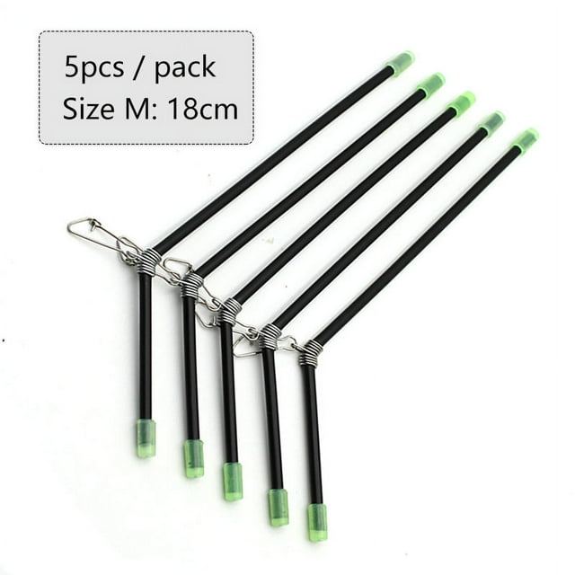 5 Pcs Mangeoire à Carpe Fusée Bombe à Granulés Courbée Anti-Enchevêtrement avec Roulement pour Cage d'Alimentation Carpe Rig 18cm
