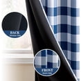 thumbnail image 3 of Buffalo Plaid Curtains for Farmhouse Bedroom, Blackout Window Drapes with Grommets for Living Room Darkening Light Blocking and Thermal Insulated Navy and White 26"W x 63"L (Pack of 2), 3 of 6