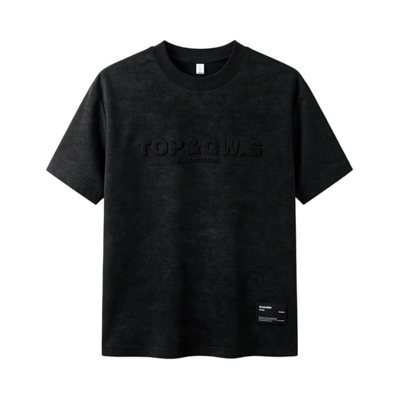 CONZONE Men's Tshirts Short Sleeve T-Shirts for Men Casual Letter Graphic Y2K Crew Neck Lightweight Tees Cozy Summer Tops