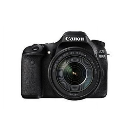 Canon EOS 80D Digital SLR Kit with EF-S 18-135mm f/3.5-5.6 Image Stabilization USM Lens (Black) (International Model) No Warranty