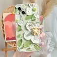 thumbnail image 2 of Case for iPhone 13 Pro, Colorful Oil Painting Flowers Leaves Pattern Cute Exquisite Floral Blossom Phone Cover Stylish Durable Soft TPU Shockproof Protective Bumper Case for Girls Women -Green, 2 of 10