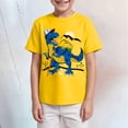 thumbnail image 2 of Hessimy Boys T-Shirts Kids Short Sleeve Crewneck Solid Basic Tees Casual Tops,Crewneck Tee(Yellow,11-12 Years), 2 of 5