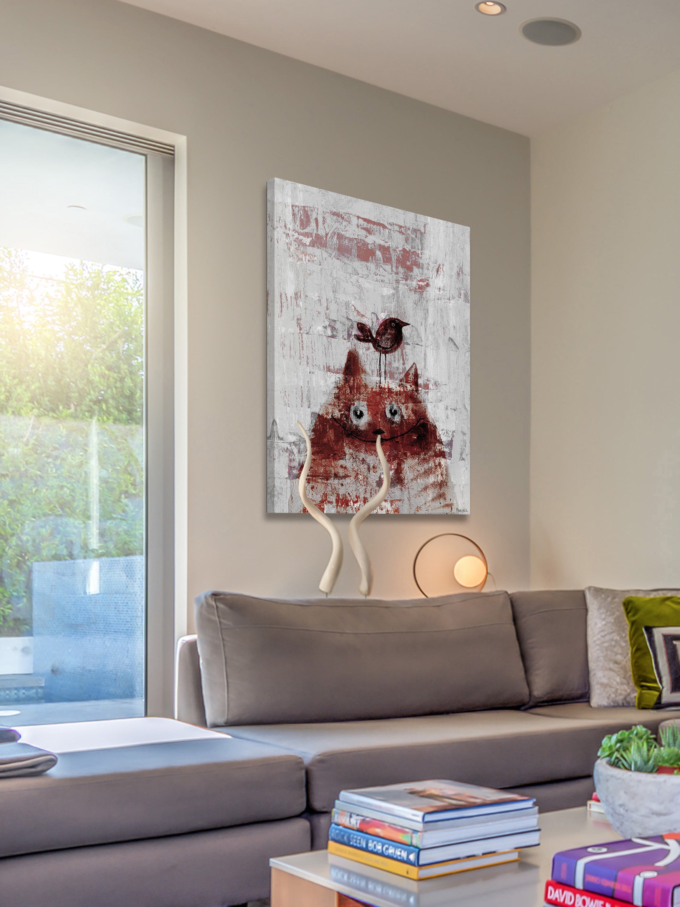 "Bird Head" Painting Print on Wrapped Canvas