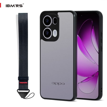 (Comes with wrist strap)IBMRS for Oppo Reno13 Pro Phone Case,Translucent Matte Back Slim Fit Shockproof Protective Case Cover - Black camo
