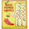 Beistle 5-Pack Chili Pepper Whirls, 3-Feet