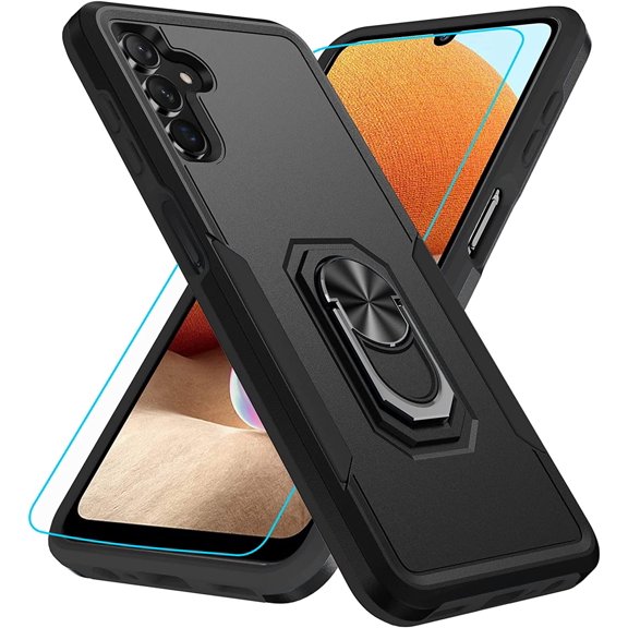 MYKOMI for Samsung A13 5G case, Galaxy A13 5G case, [Military Grade] with HD Screen Protector Magnetic Ring Kickstand Car Mount Protection Armor Phone Case Cover for Samsung Galaxy A13 5G