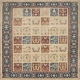 thumbnail image 1 of Ahgly Company Indoor Square Traditional Brown Persian Area Rugs, 4' Square, 1 of 6