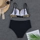 thumbnail image 4 of Traje de baño de dos piezas con estampado de bikini de moda para mujer sexy Conjunto de ropa de playa Fridja nalpqowj21648, 4 of 4