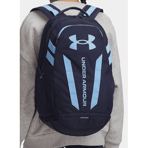 Under Armour UA Hustle 5.0 Unisex OSFM 15" Laptop Backpack, Navy/Horizon Blue